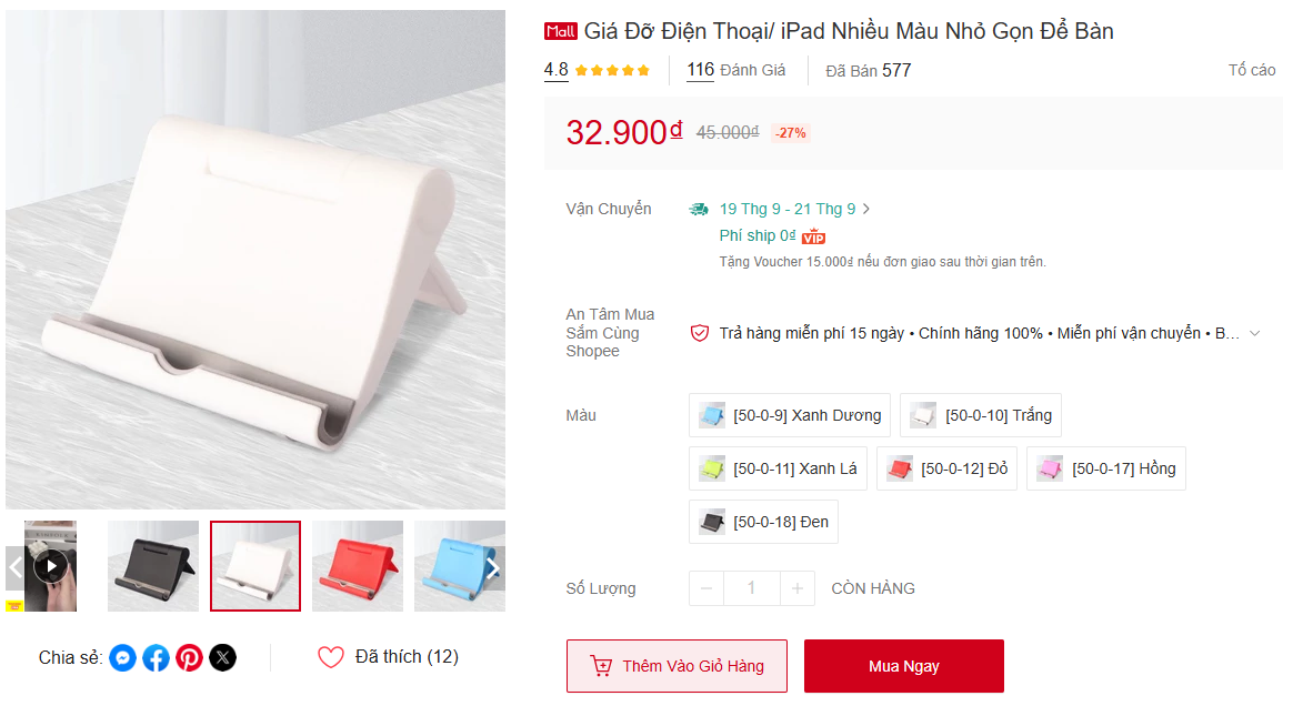 Giá Đỡ Điện Thoại / iPad Để Bàn